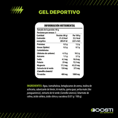 Boosti Gel Energético Natural con Té Verde y Matcha para Entrenamiento