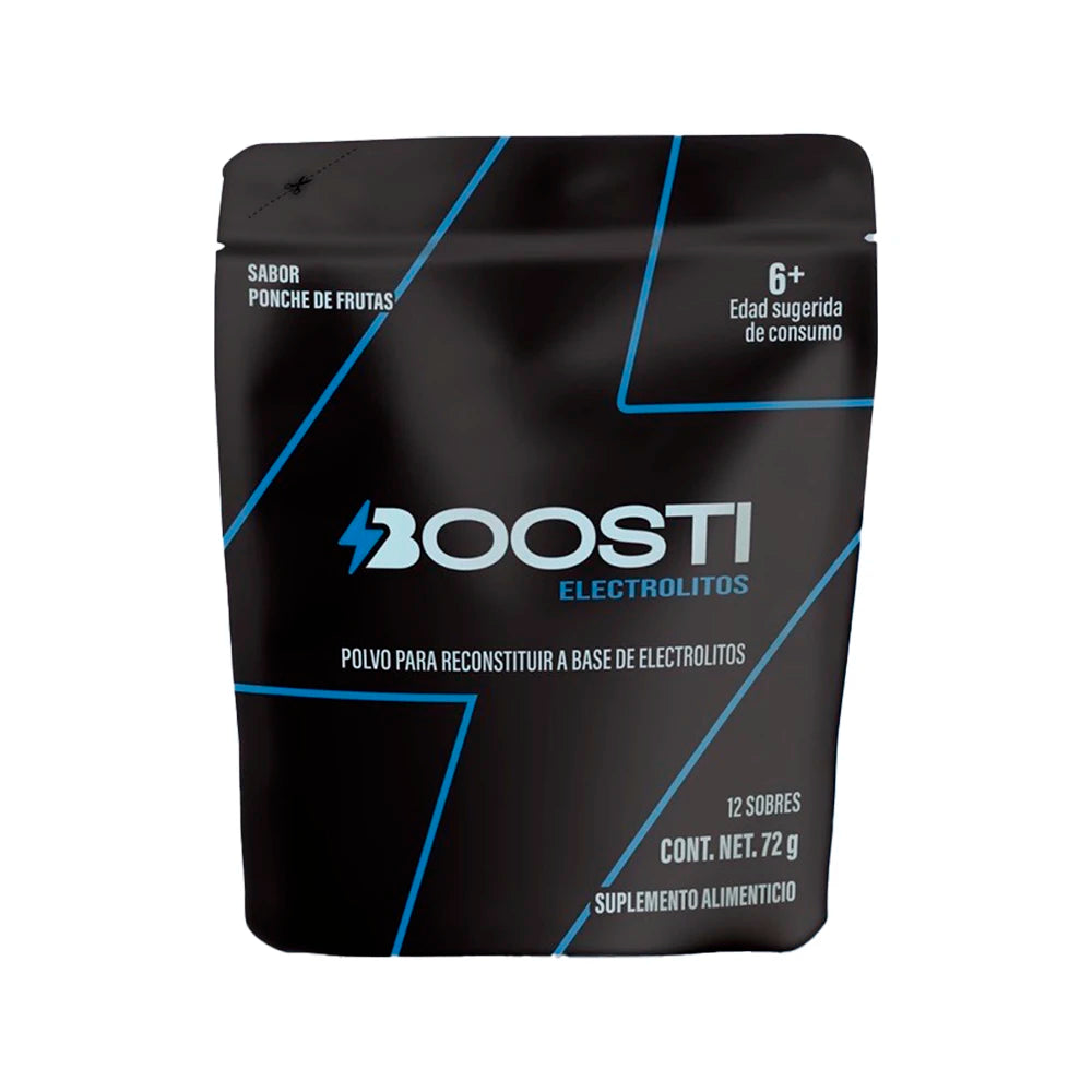 Boosti Bebida Hidratante en Polvo con electrolitos para entrenamiento físico | 12 Sobres