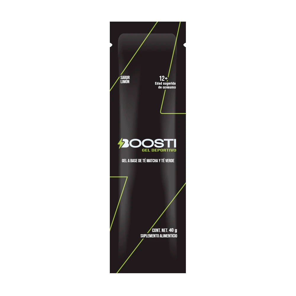 Boosti Gel Energético Natural con té verde y matcha para atletas y deportistas