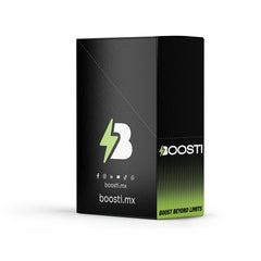 Caja de Boosti Gel Energético Natural con té verde y matcha para atletas y deportistas